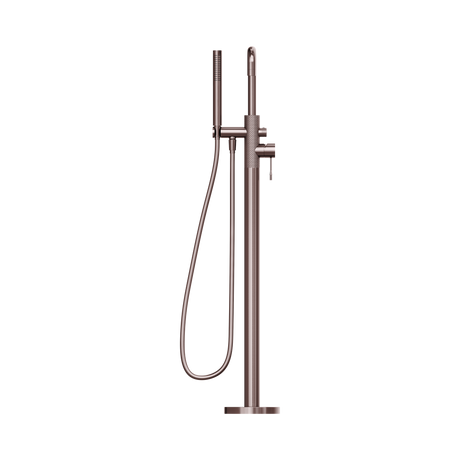 An image of Nero Tapware Opal Freestanding Bath Mixer With Hand Shower Brushed Bronze