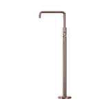 An image of Nero Tapware Opal Freestanding Bath Mixer With Hand Shower Brushed Bronze