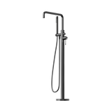 An image of Nero Tapware Opal Freestanding Bath Mixer With Hand Shower Graphite