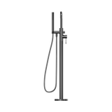An image of Nero Tapware Opal Freestanding Bath Mixer With Hand Shower Graphite