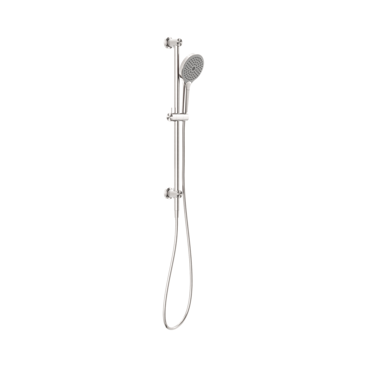 An image of Nero Tapware Opal Shower Rail With Air Shower II Brushed Nickel
