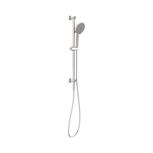 An image of Nero Tapware Opal Shower Rail With Air Shower II Brushed Nickel
