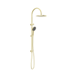 An image of Nero Tapware Opal Twin Shower With Air Shower II Brushed Gold