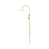 An image of Nero Tapware Opal Twin Shower With Air Shower II Brushed Gold