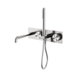 An image of Nero Tapware Opal Progressive Shower System With Spout 230mm Brushed Nickel
