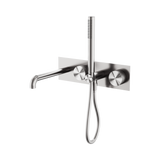 An image of Nero Tapware Opal Progressive Shower System With Spout 230mm Brushed Nickel