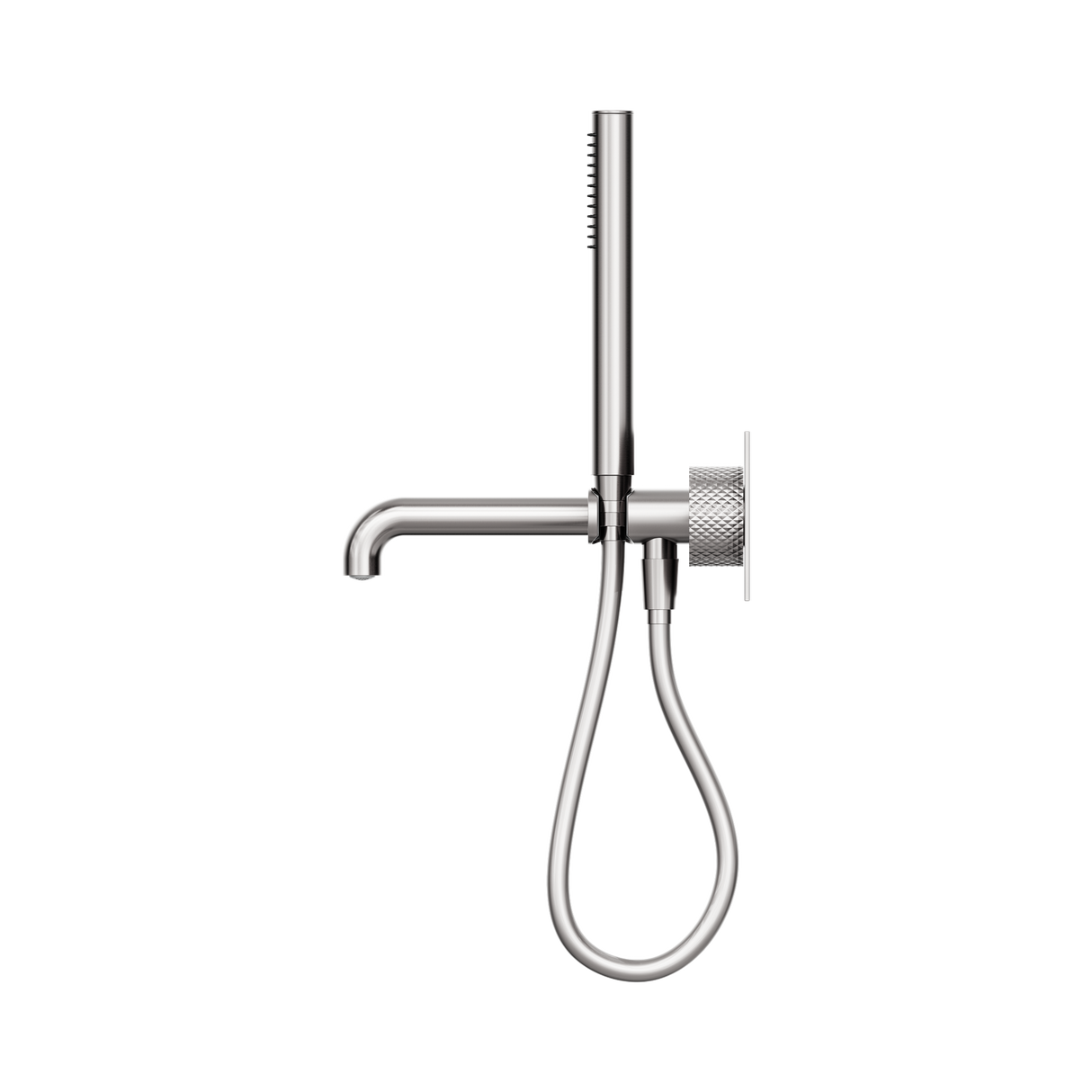 An image of Nero Tapware Opal Progressive Shower System With Spout 230mm Brushed Nickel