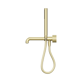 An image of Nero Tapware Opal Progressive Shower System Separate Plate With Spout 250mm Brushed Gold
