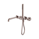 An image of Nero Tapware Opal Progressive Shower System Separate Plate With Spout 250mm Brushed Bronze