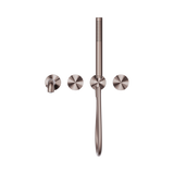 An image of Nero Tapware Opal Progressive Shower System Separate Plate With Spout 250mm Brushed Bronze