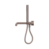 An image of Nero Tapware Opal Progressive Shower System Separate Plate With Spout 250mm Brushed Bronze