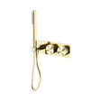 An image of Nero Tapware Opal Progressive Shower System Brushed Gold