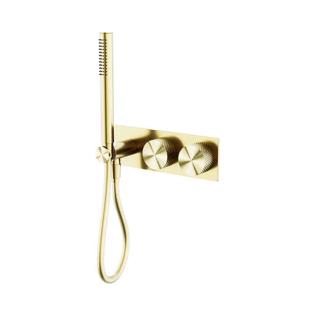 An image of Nero Tapware Opal Progressive Shower System Brushed Gold