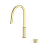 An image of Nero Tapware Opal Progressive Pull Out Kitchen Set Brushed Gold