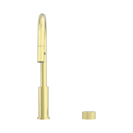 An image of Nero Tapware Opal Progressive Pull Out Kitchen Set Brushed Gold