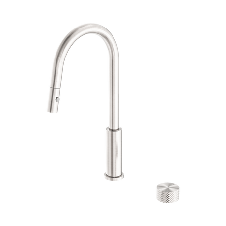 An image of Nero Tapware Opal Progressive Pull Out Kitchen Set Brushed Nickel