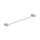 An image of Nero Tapware Opal Single Towel Rail 600mm Brushed Nickel