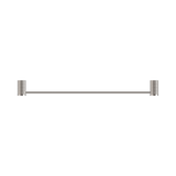 An image of Nero Tapware Opal Single Towel Rail 600mm Brushed Nickel