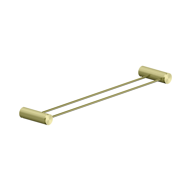 An image of Nero Tapware Opal Double Towel Rail 600mm Brushed Gold