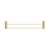 An image of Nero Tapware Opal Double Towel Rail 600mm Brushed Gold