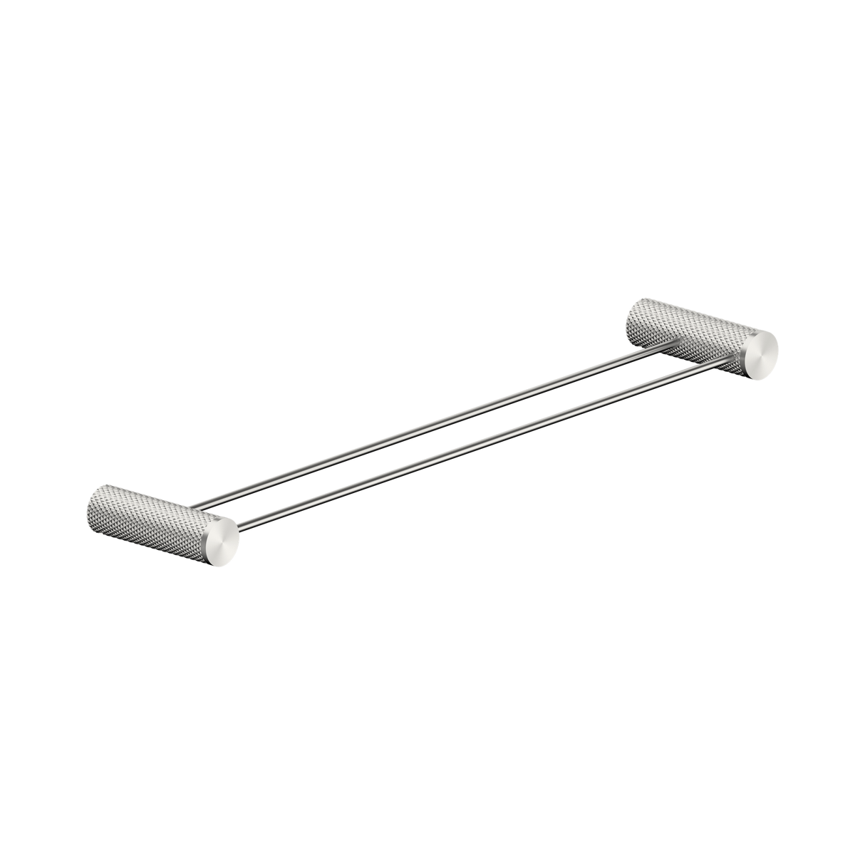 An image of Nero Tapware Opal Double Towel Rail 600mm Brushed Nickel