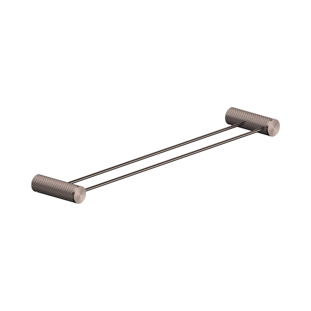 An image of Nero Tapware Opal Double Towel Rail 600mm Brushed Bronze