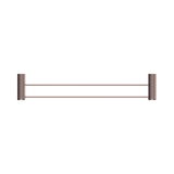 An image of Nero Tapware Opal Double Towel Rail 600mm Brushed Bronze