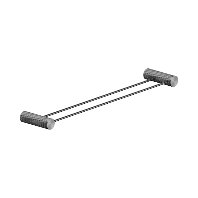 An image of Nero Tapware Opal Double Towel Rail 600mm Graphite