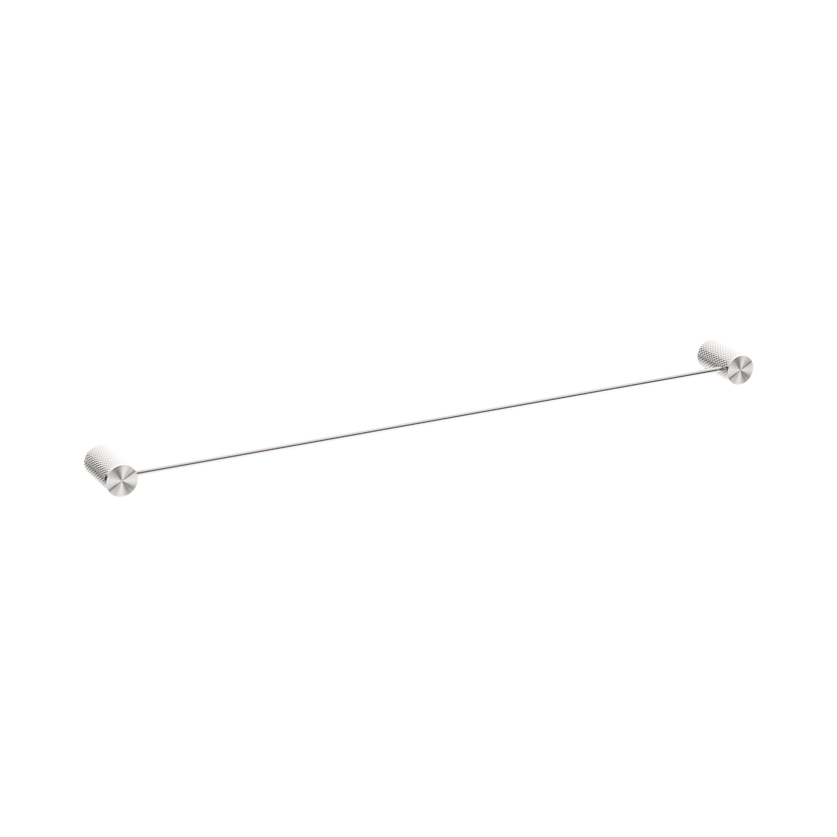 An image of Nero Tapware Opal Single Towel Rail 800mm Brushed Nickel