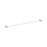 An image of Nero Tapware Opal Single Towel Rail 800mm Brushed Nickel