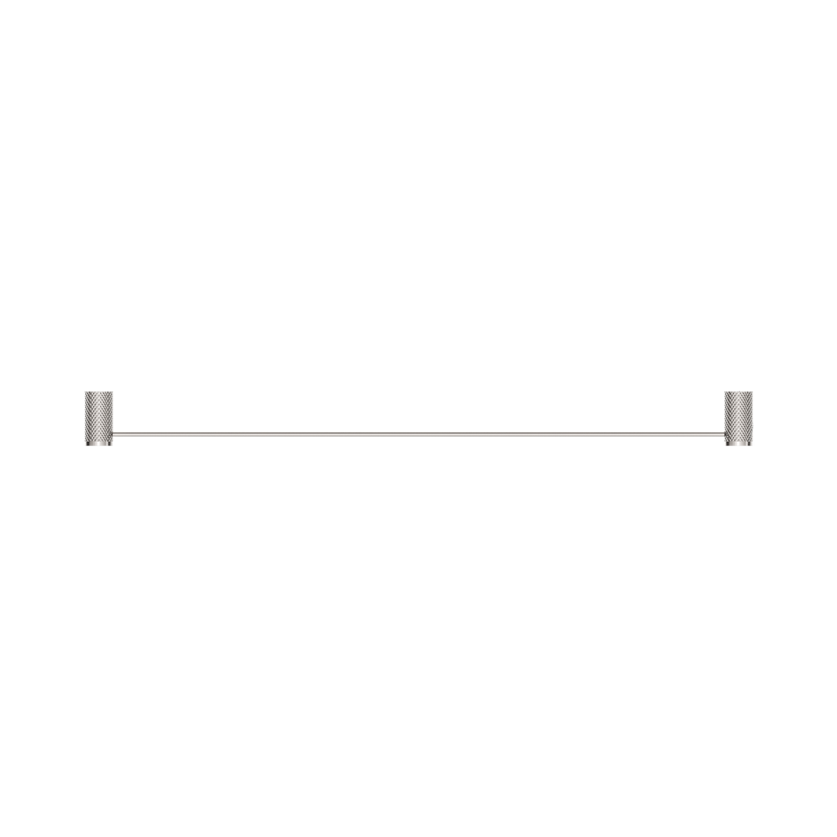 An image of Nero Tapware Opal Single Towel Rail 800mm Brushed Nickel