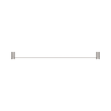 An image of Nero Tapware Opal Single Towel Rail 800mm Brushed Nickel