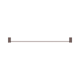 An image of Nero Tapware Opal Single Towel Rail 800mm Brushed Bronze