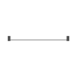 An image of Nero Tapware Opal Single Towel Rail 800mm Graphite