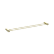 An image of Nero Tapware Opal Double Towel Rail 800mm Brushed Gold
