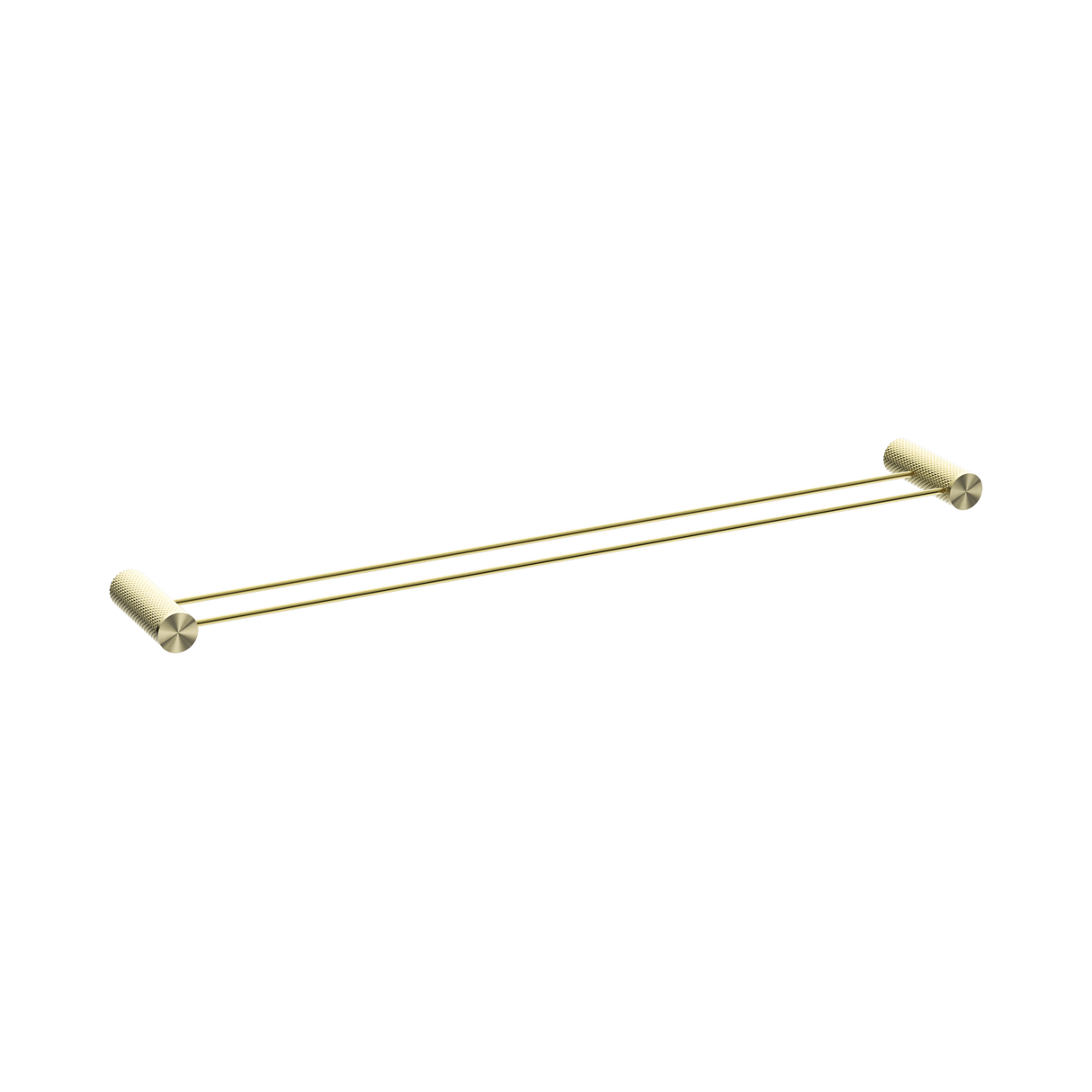 An image of Nero Tapware Opal Double Towel Rail 800mm Brushed Gold
