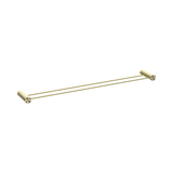 An image of Nero Tapware Opal Double Towel Rail 800mm Brushed Gold