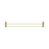 An image of Nero Tapware Opal Double Towel Rail 800mm Brushed Gold