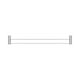 An image of Nero Tapware Opal Double Towel Rail 800mm Brushed Nickel