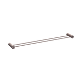 An image of Nero Tapware Opal Double Towel Rail 800mm Brushed Bronze