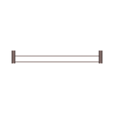 An image of Nero Tapware Opal Double Towel Rail 800mm Brushed Bronze