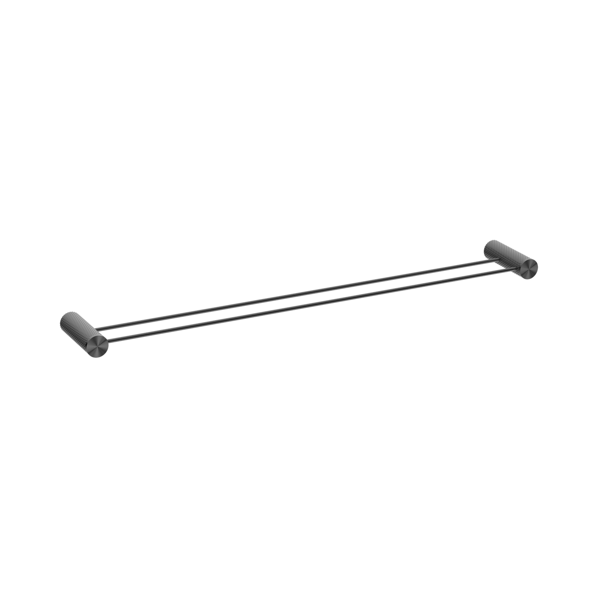 An image of Nero Tapware Opal Double Towel Rail 800mm Graphite