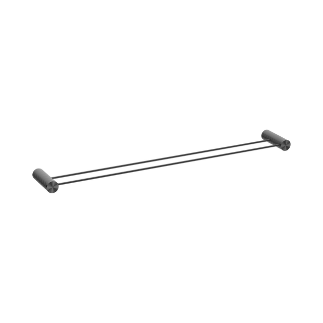 An image of Nero Tapware Opal Double Towel Rail 800mm Graphite