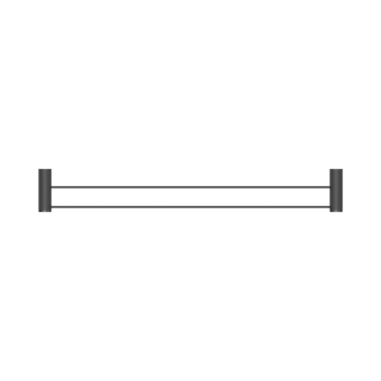 An image of Nero Tapware Opal Double Towel Rail 800mm Graphite