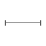 An image of Nero Tapware Opal Double Towel Rail 800mm Graphite