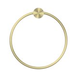 An image of Nero Tapware Opal Towel Ring Brushed Gold