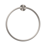 An image of Nero Tapware Opal Towel Ring Brushed Nickel