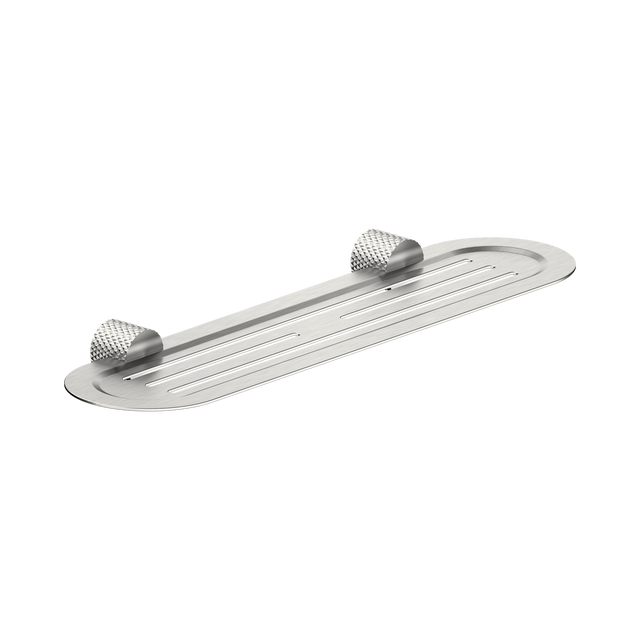 An image of Nero Tapware Opal Metal Shower Shelf Brushed Nickel