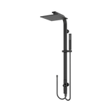 An image of Nero Tapware Astra Rain Square Twin Shower Double Hose Matte Black