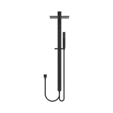 An image of Nero Tapware Astra Rain Square Twin Shower Double Hose Matte Black